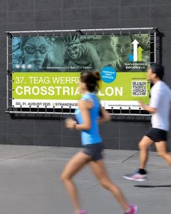 Digitaldruck Werbemittel für Sportevents – Triathlon Barchfeld 2025 Bauzaunbanner