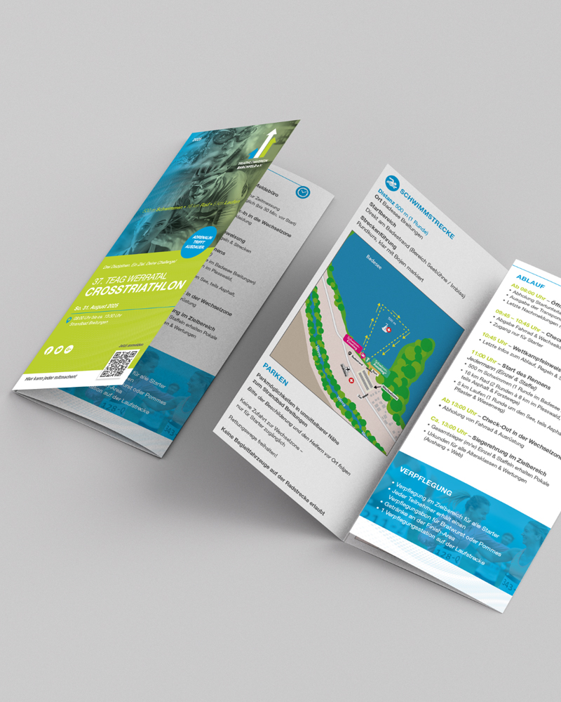 Digitaldruck Werbemittel für Sportevents – Triathlon Barchfeld 2025 Flyer